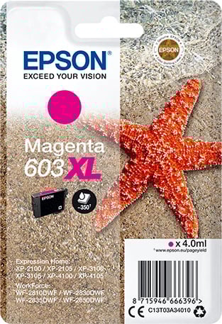 Kartush bojë, Epson 603XL C13T03A34010, XL 4 ml deri 350 faqe, magenta