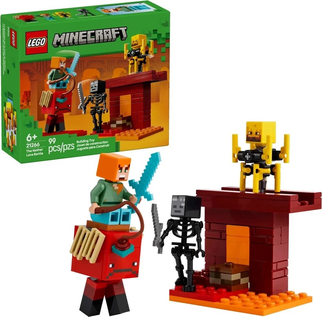 Set LEGO Minecraft 21266 The Nether Lava Battle