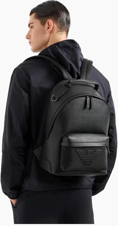Çantë shpine Emporio Armani meshkuj, e zezë