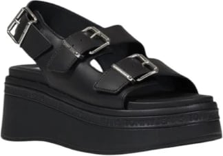 Këpucë me takë Tommy Hilfiger Jeans për femra, të zeza