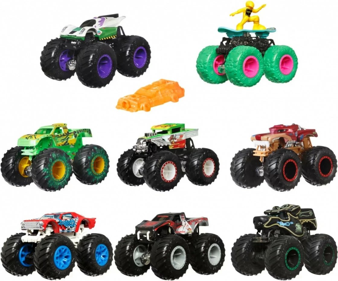 Maket Monster Truck, Hot Wheels, FYJ44, metal 1:64 me rrotë koleksionuese, ngjyra Mix, asortiment 1 copë