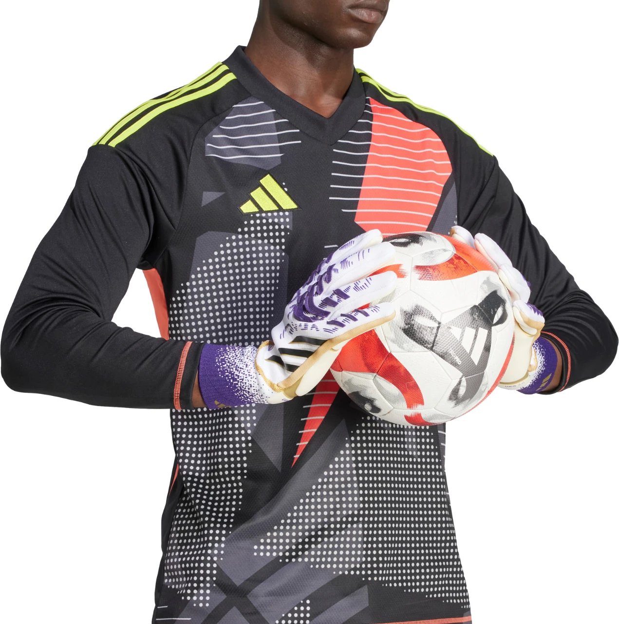 Doreza portieri adidas për meshkuj, të bardhë-lejla