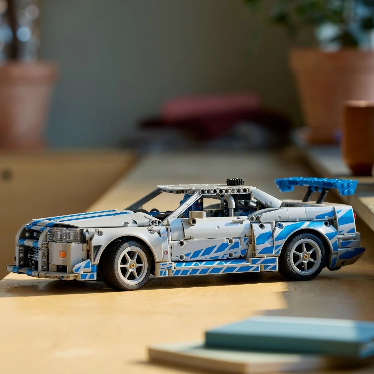 Set ndërtimi LEGO Technic Nissan Skyline GT-R R34 Fast & Furious, 1410 pjesë, Gri/Blu