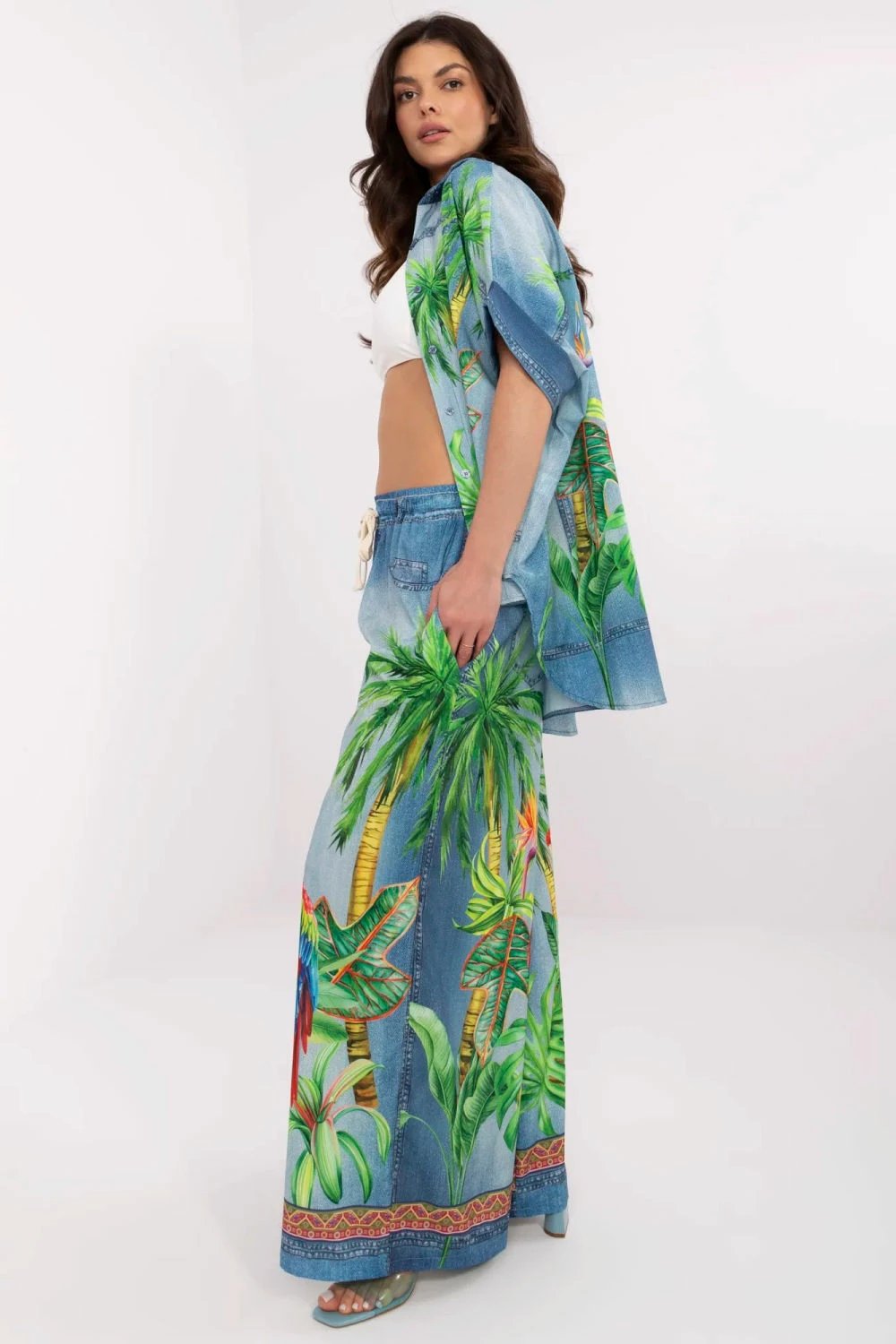 Pantallona femra Italy Moda 210028, blu