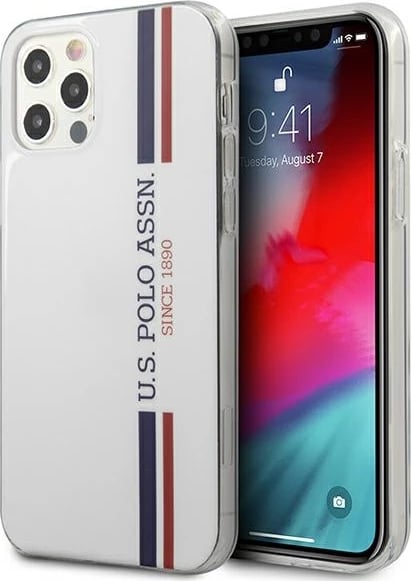 Mbështjellës U.S. Polo Assn. USHCP12MPCUSSWH për iPhone 12/12 Pro 6.1", Tricolor, Bardhë