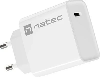 Karikues Natec Ribera, 20W, USB-C, i bardhë