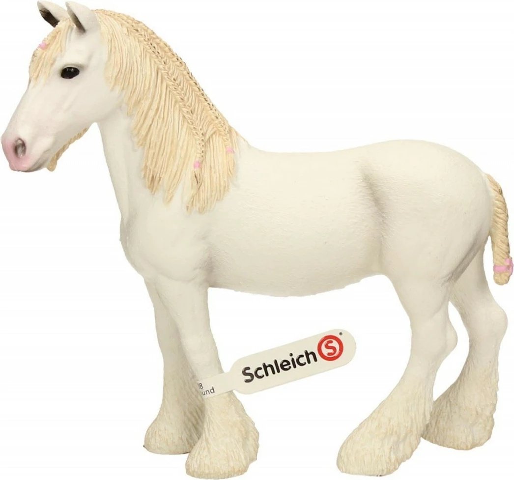 Figurë lodër Schleich Shire Breed Mare, 13.5 x 13 x 5 cm, e bardhë