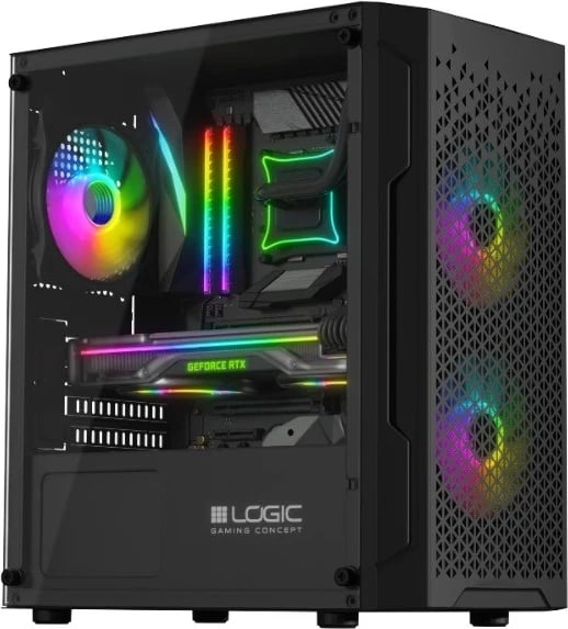 Kasë LOGIC ARAMIS ARGB Mini USB 3.0, e zeza