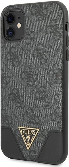 Mbështjellës Guess 4G Triangle Collection për iPhone 11/XR, 6.1", Gri