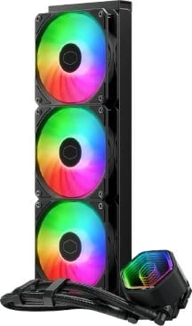Ftohës me ujë për procesor Cooler Master MasterLiquid 360 Core II, 3 ventilatorë 12 cm, RGB, Zi