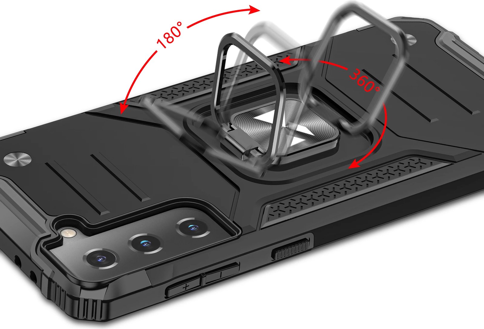 Mbështjellës Wozinsky Ring Armor për Samsung Galaxy S22, me mbajtëse unaze, kaltër