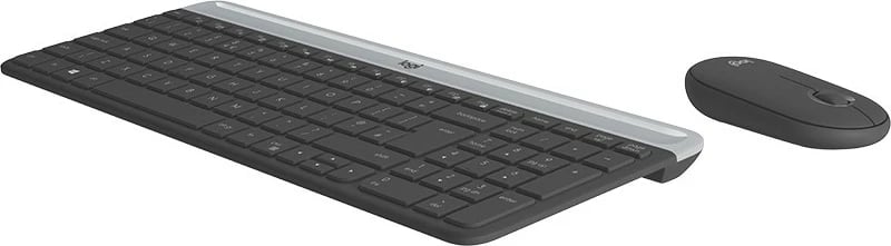 Komplet wireless Logitech MK470, QWERTY, Maus përfshirë, Graphite