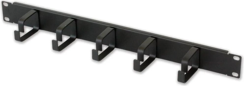 Organizuesi i Kabllave Techly 305922 për Kasë Rack 19", 1U, me 5 mbajtëse 65mm, ngjyrë e zezë