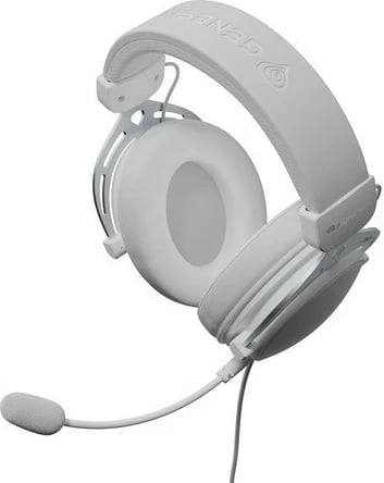 Kufje Genesis Toron 531, me mikrofon të ndashëm, për lojtarë, të bardha