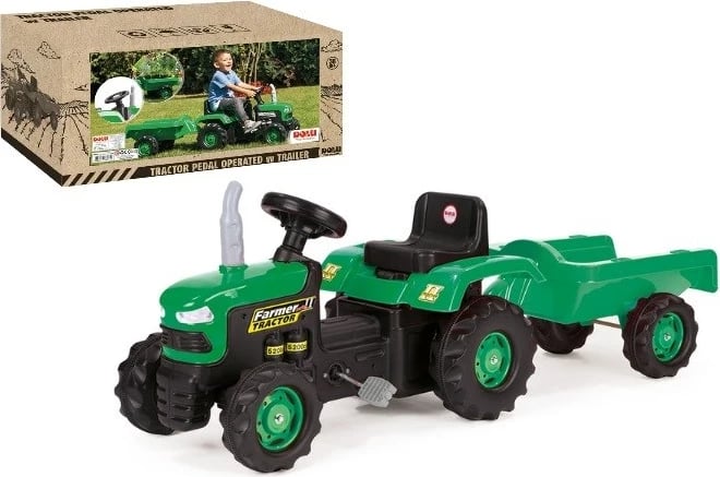 Traktor me pedale DOLU me rimorkio, Jeshil