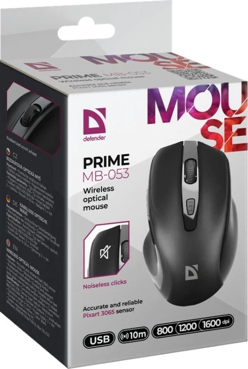 Maus Defender Prime MB-053 RF Silent, Optik, i zi