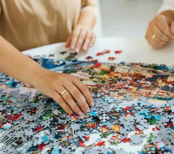 Puzzle Trefl 500 pjesë American Gothic Dog Edition