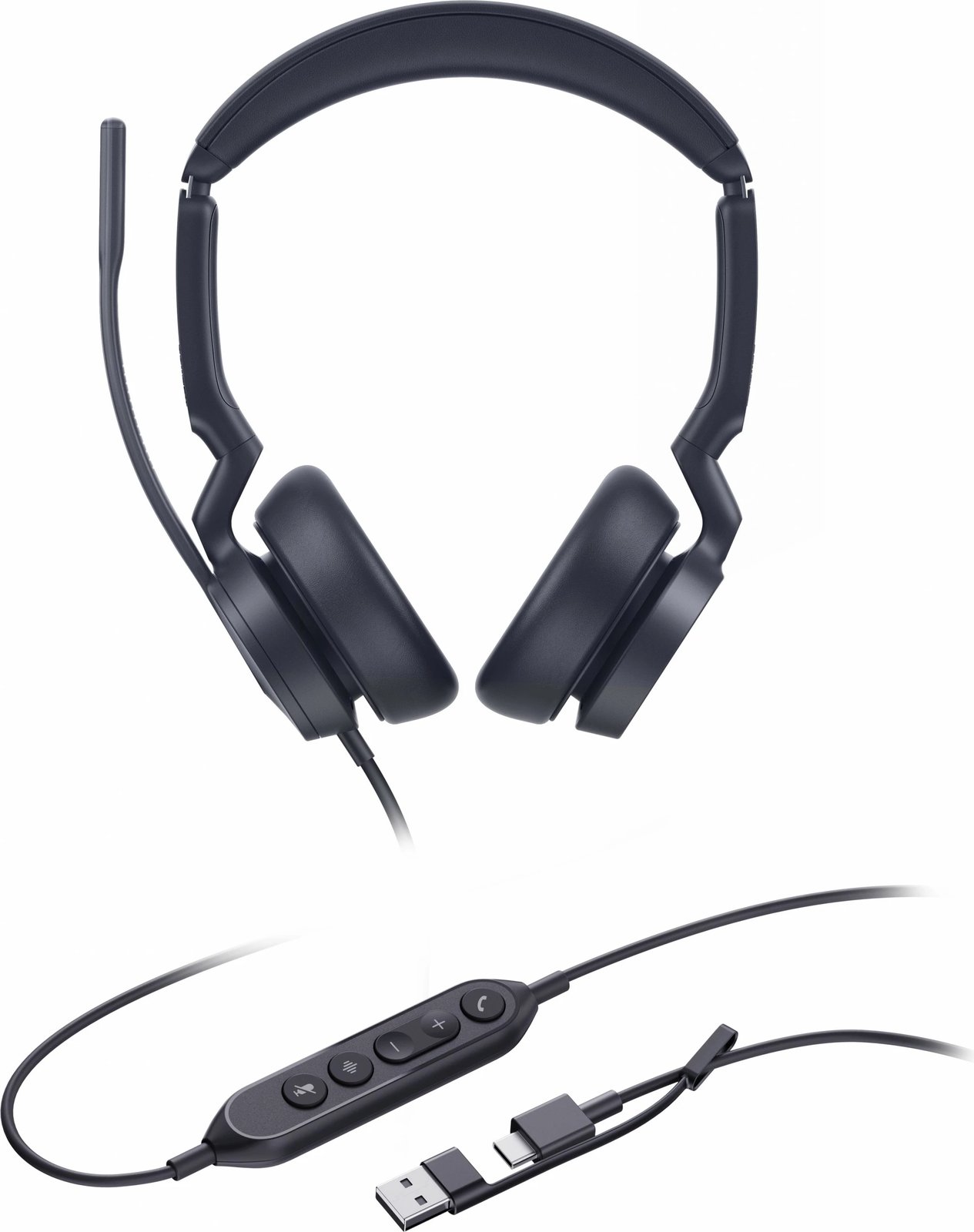 Kufje Yealink UH46 Dual UC, USB-C/USB-A, me mikrofon, e zezë