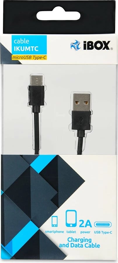 Kabllo USB Type-C iBOX IKUMTC, 1m, e zezë