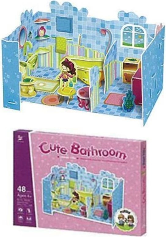 Puzzle 3D Charmland "Bathroom" 48 pjesë