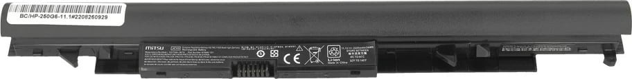 Bateri laptop Mitsu BC/HP-250G6-11.1, 2200 mAh, 11.1V, 4 qeliza, e zezë