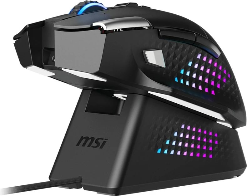 Maus MSI VERSA PRO W me Mouse Dock Pro, RGB, wireless, i zi