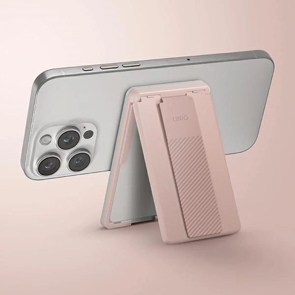 Mbështjellës magnetik për celular UNIQ Heldro ID me portofol, mbështetëse dhe rrip, Blu