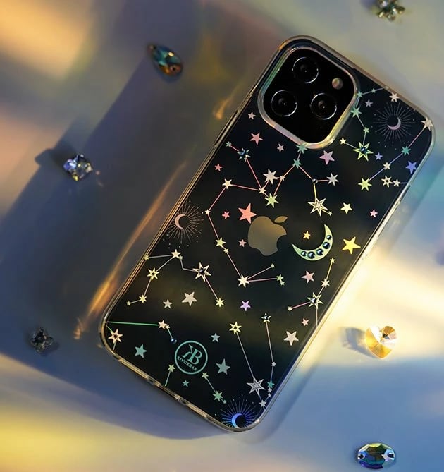Mbështjellës Kingxbar Lucky Series për iPhone 12 mini, me kristale Swarovski, Transparent
