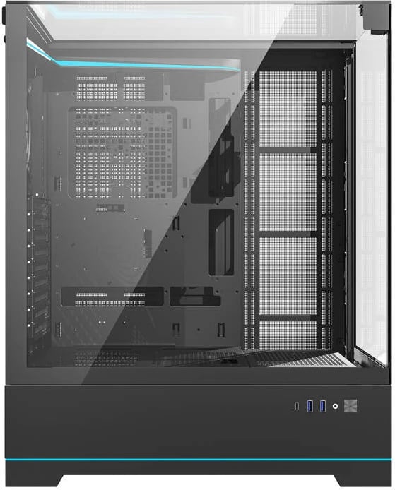 Kasë Darkflash DY450L, Big Tower, pa ventilatorë, e zezë