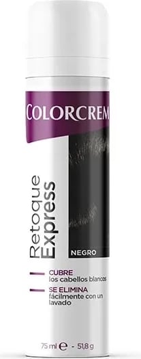 Sprej për ngjyrosje flokësh Eugene Perma Colorcrem Retoque Express unisex, i zi, 75ml