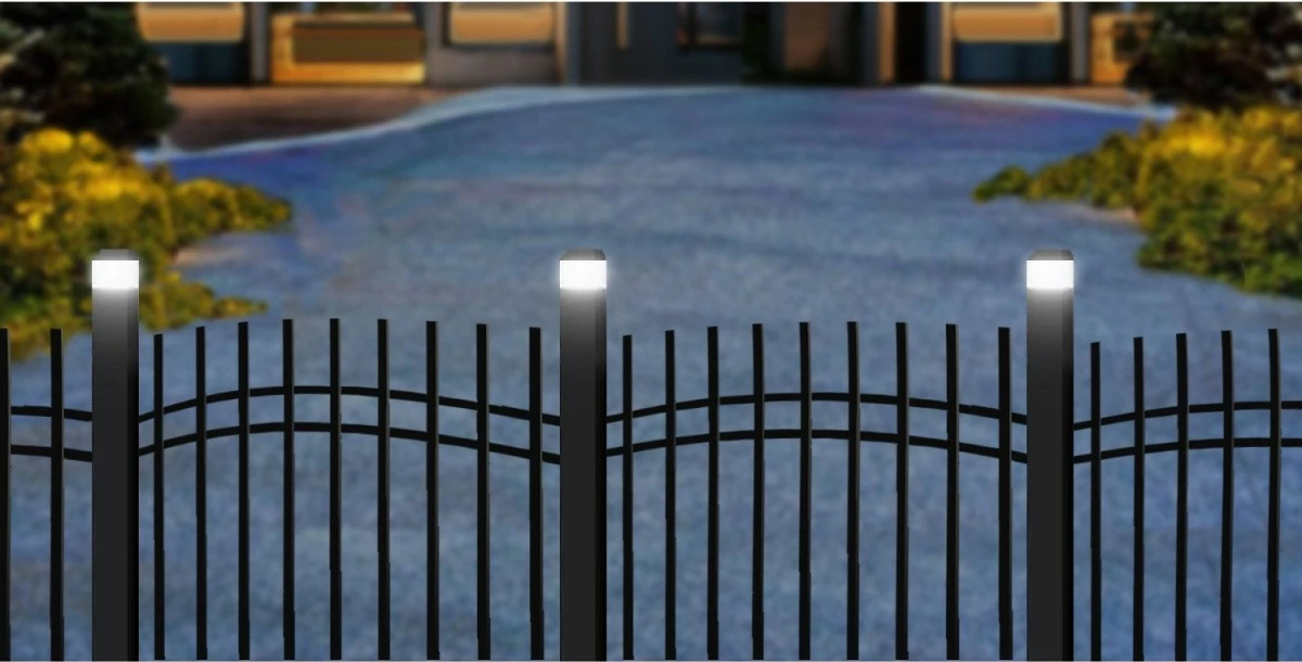 Llampë solare për shtyllë GreenBlue GB128, 101x101 mm, plastikë, 4000K, e zezë