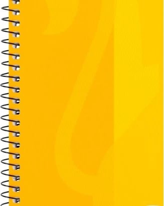 Bllok shënimesh Oxford 100050356, A4, 80 fletë, 90g, i verdhë