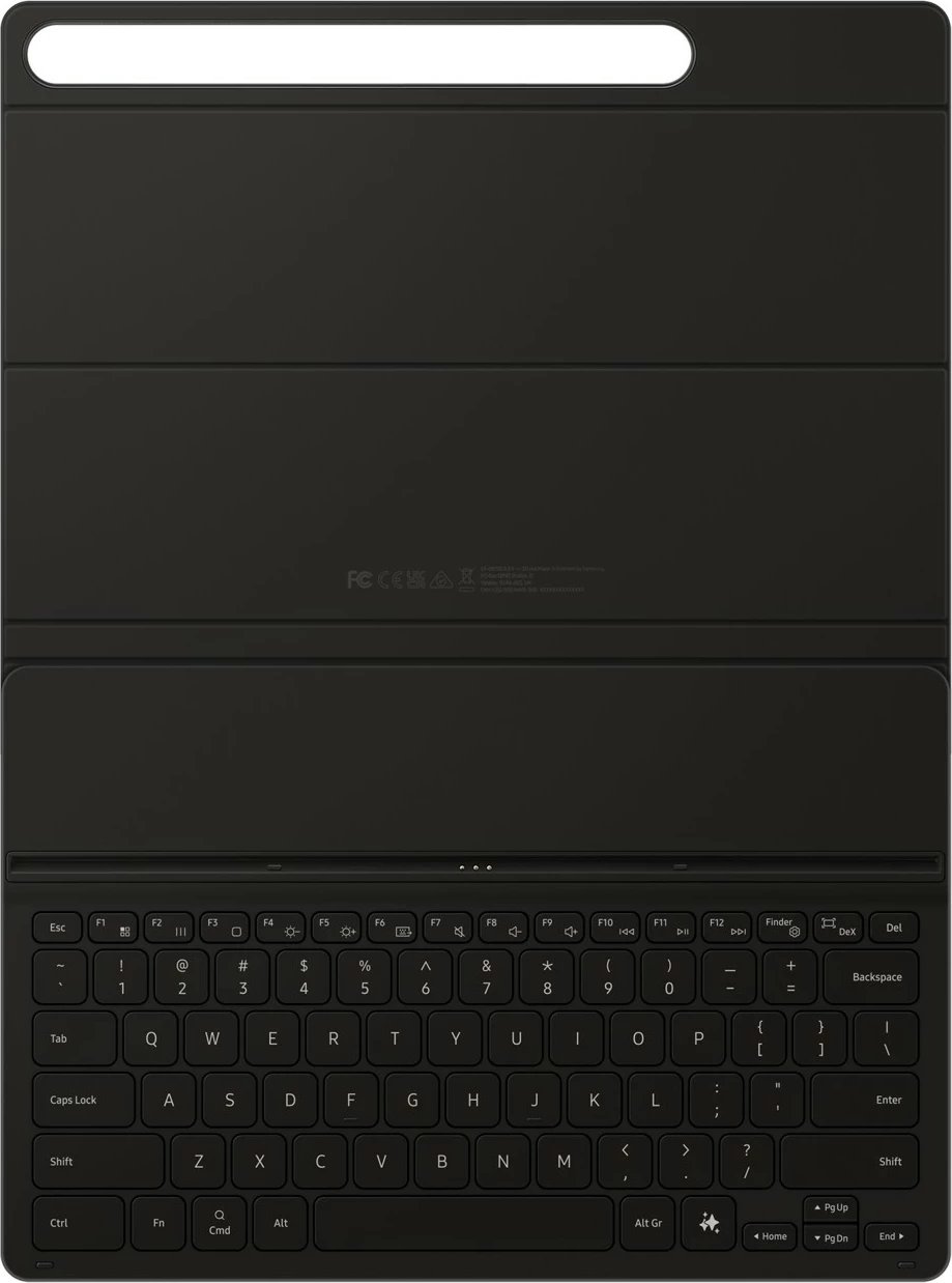 Mbështjellës tastierë Samsung EF-DX820, QWERTZ, Gjermanisht, Touchpad, Galaxy Tab S10+, Galaxy Tab S9+, Galaxy Tab S9 FE+, E zezë