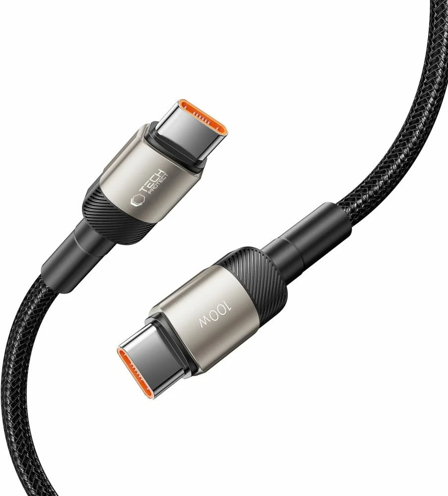 Kabllo USB-C/USB-C Tech-Protect UltraBoost Evo 1m, 100W, titanium