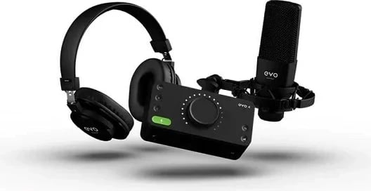 Kit regjistrimi Audient EVO Start, mikrofon studio dhe kufje, i zi