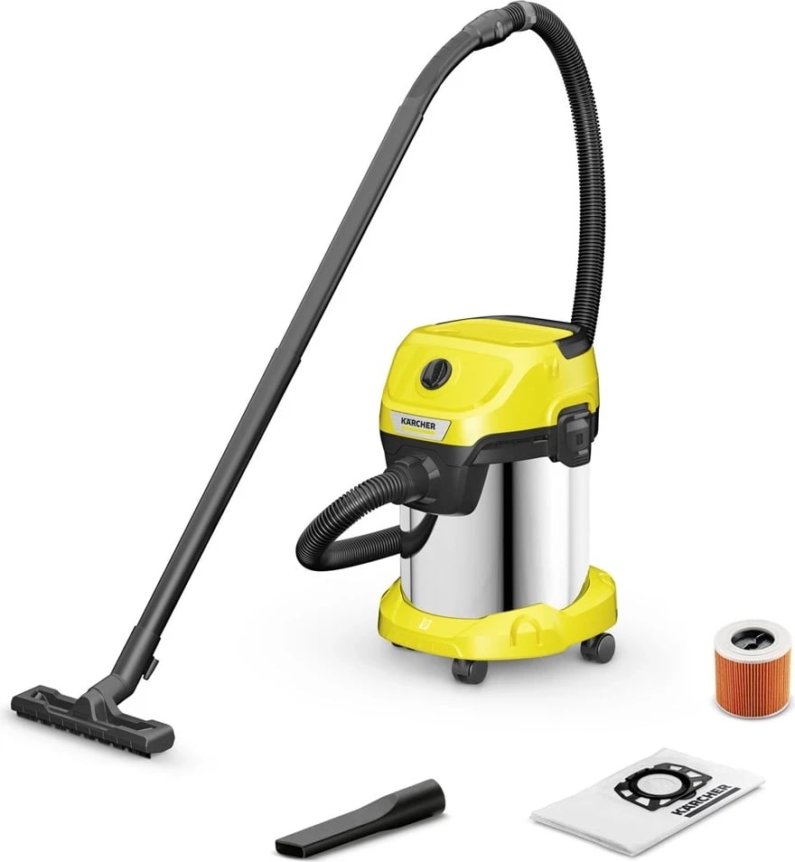 Fshesë me korrent Kärcher WD, 1000W, e zezë/verdhë