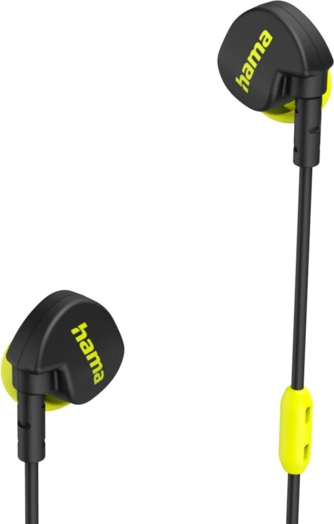 Kufje wireless Hama Freedom Athletics II me mikrofon, Bluetooth 5.3, të zeza/verdha