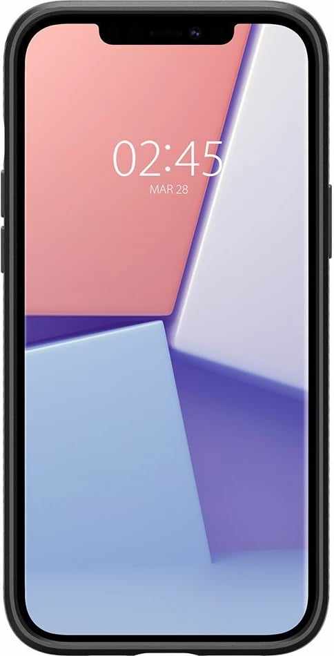Mbështjellës Spigen Liquid Air për iPhone 12 / iPhone 12 Pro, Mat Zi
