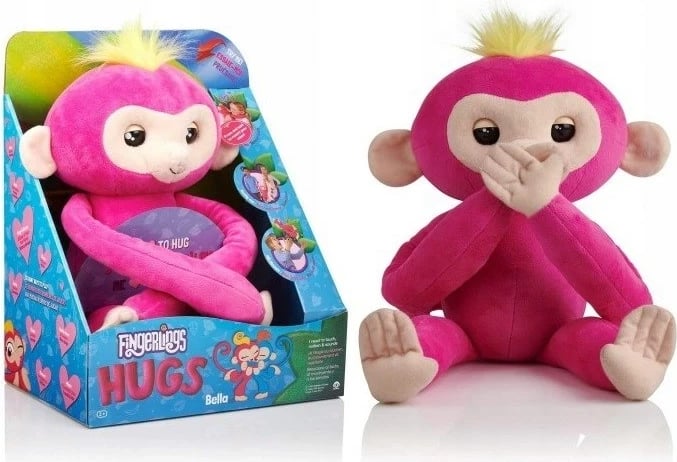 Lodër pellushi Fingerlings Hugs Monkey Bella, Rozë