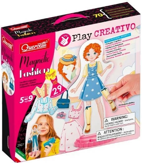 Set lodrash kreative Quercetti Magnetic Fashion Maggie, 29 pjesë, shumëngjyrëshe