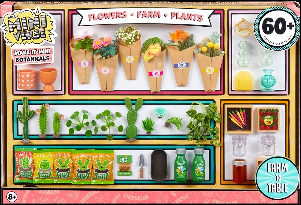 Set lodrash miniaturë MGA Miniverse Make it Mini Botanicals, plastikë, për fëmijë, Set