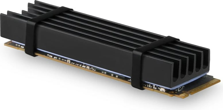 Ftohës pasiv AXAGON CLR-M2L10 për SSD M.2, alumini, 10mm, i zi