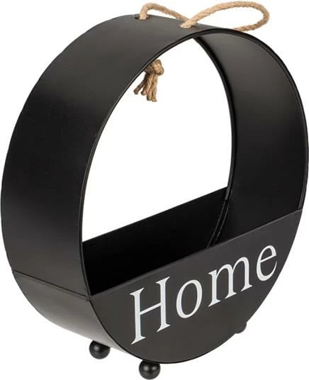 Vazo metalike rrethore OUT OF THE BLUE HOME, e zezë