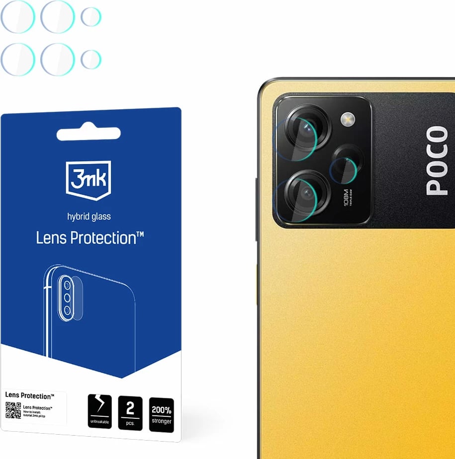Xham mbrojtës kamerës 3mk Protection Lens Protection për Poco X5 Pro 5G/Xiaomi Redmi Note 12 Pro, Transparent