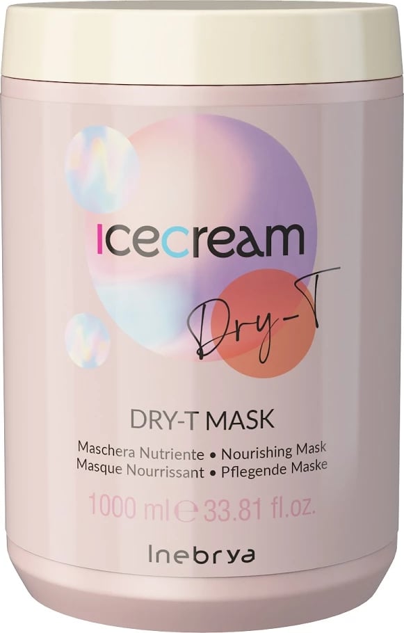 Maskë për flokë Inebrya Ice Cream Dry-T për femra 1000ml
