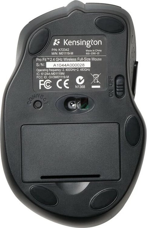 Maus Kensington Pro Fit Wireless, Full Size, 1600 DPI, i zi