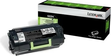 Toner Lexmark 522H, 25000 faqe, E zezë, 1 copë