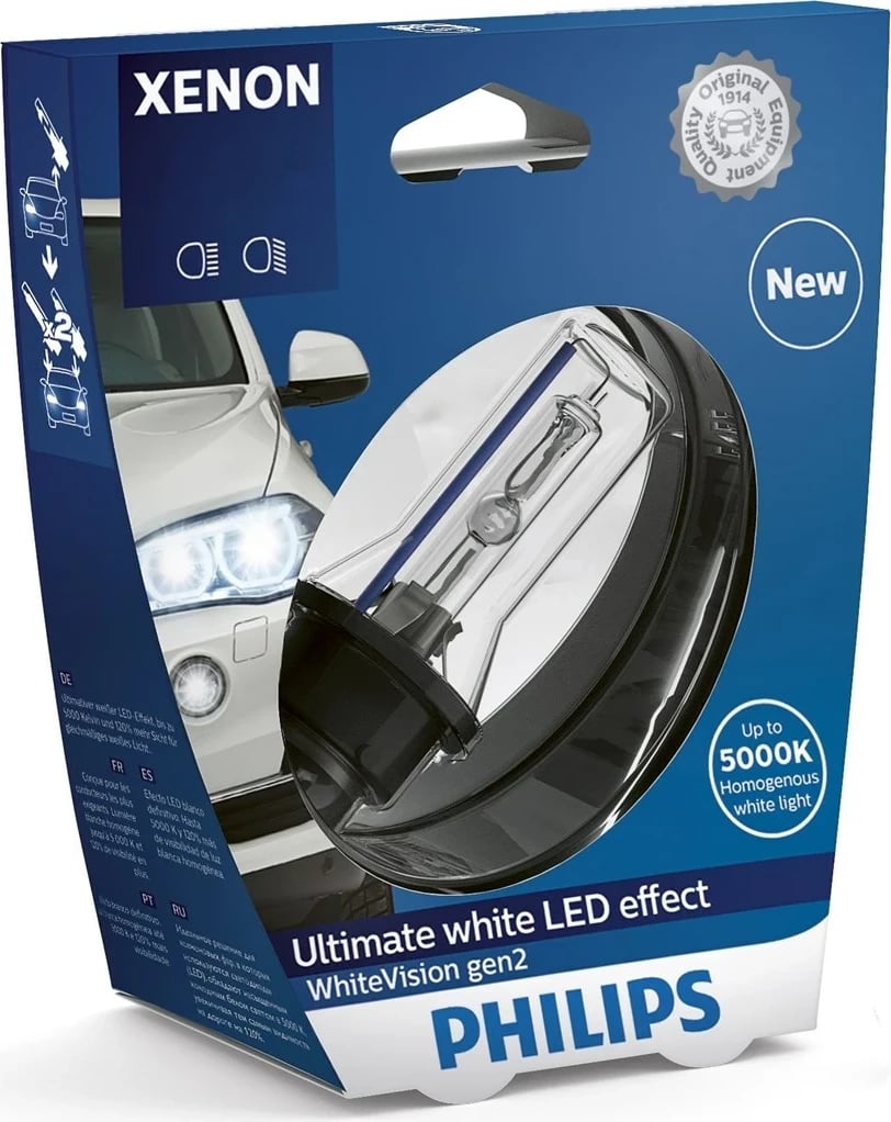 Dritë kokaresh Philips WhiteVision Xenon gen2 85126WHV2S1, e bardhë