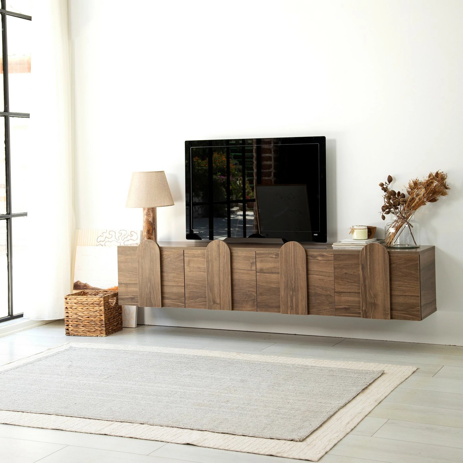 Komodë TV Skye Decor, New Line, ngjyrë arre