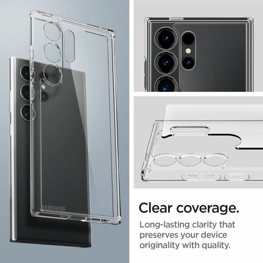 Mbështjellës Spigen Ultra Hybrid për Samsung Galaxy S24 Ultra, Transparent